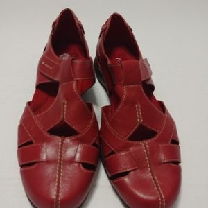 Aerosoles Red Leather Walking Shoes